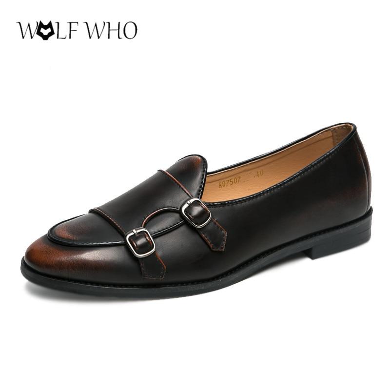 Men's Black Leather Moccasin Loafers