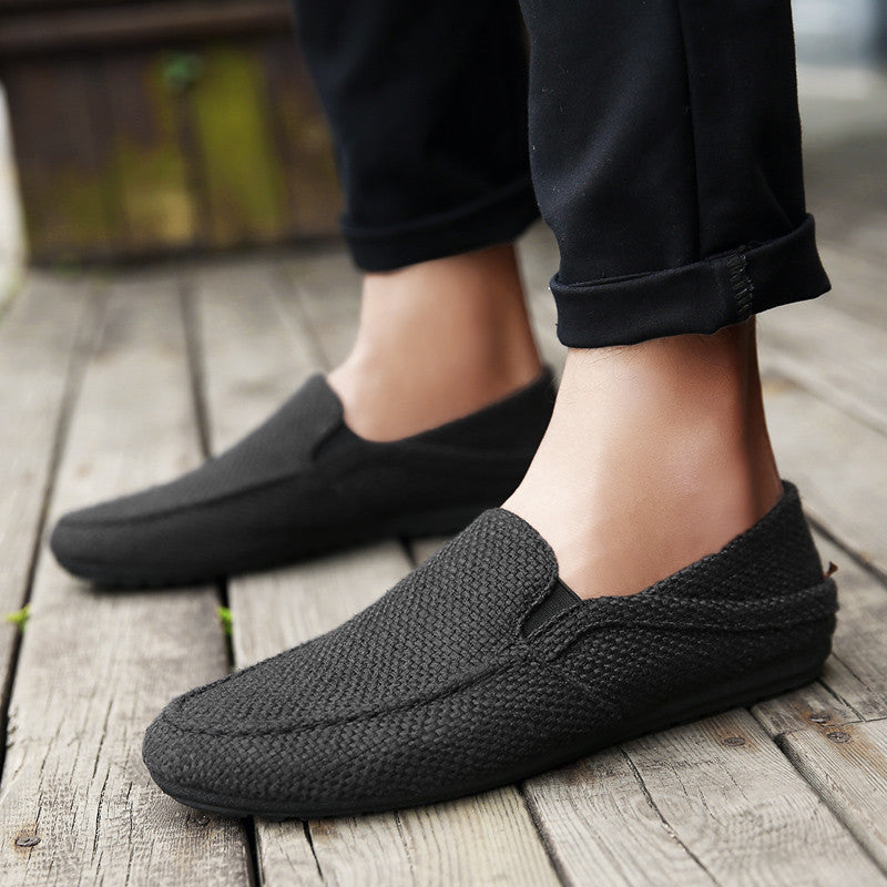 Men's Black Loafers, Style 8551