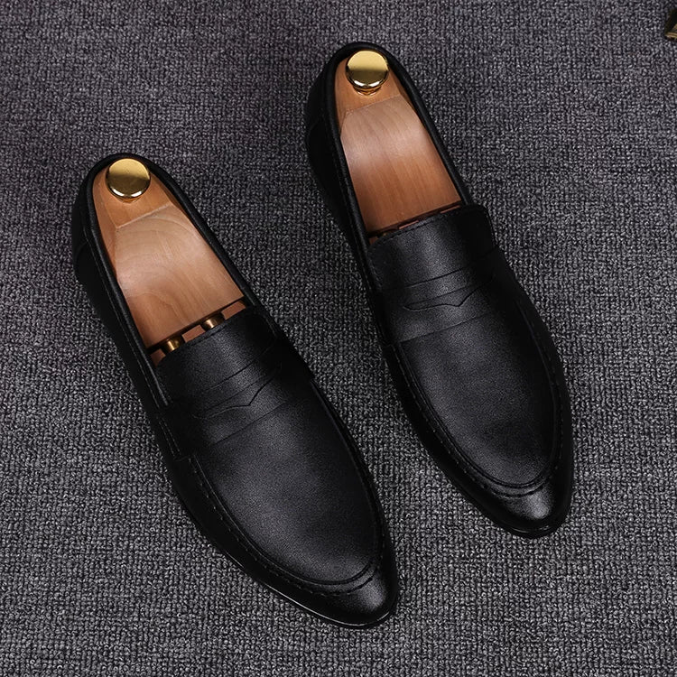 Men's White Wedding Shoes, Breathable, Pointed Toe