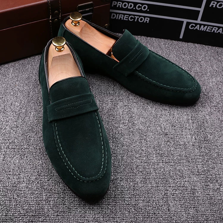 Men's Suede Loafers, Height Increasing, Slip-On