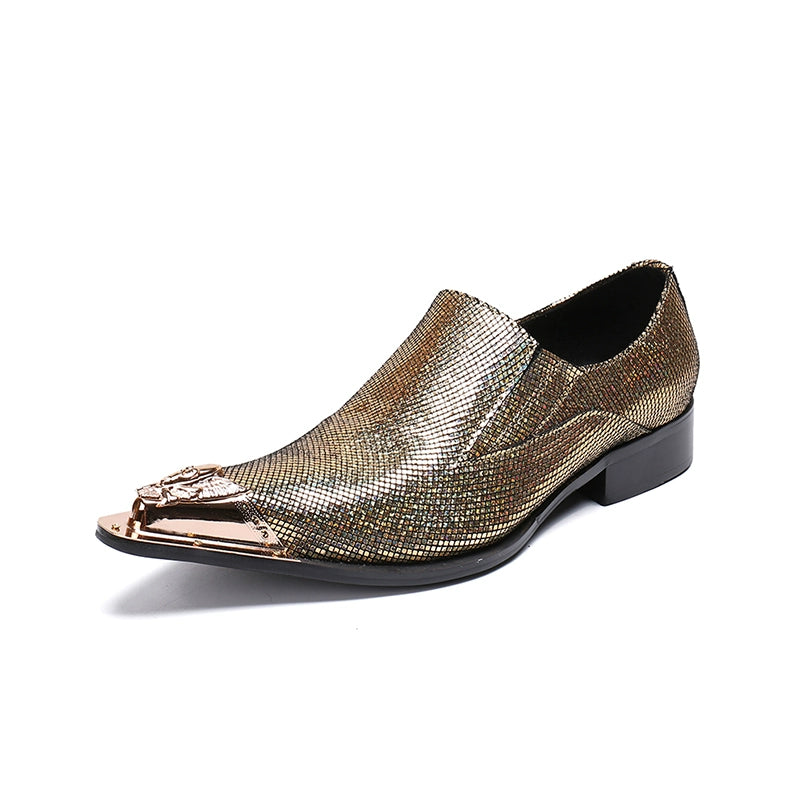 Men's Leather Derby Formal Shoes – Pointed Toe, Business – Style 26