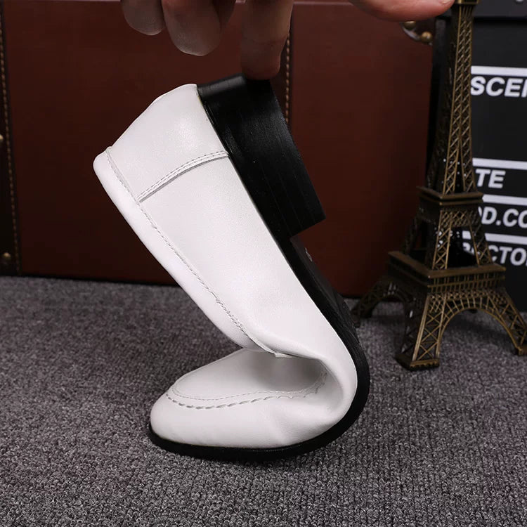 Men's White Wedding Shoes, Breathable, Pointed Toe