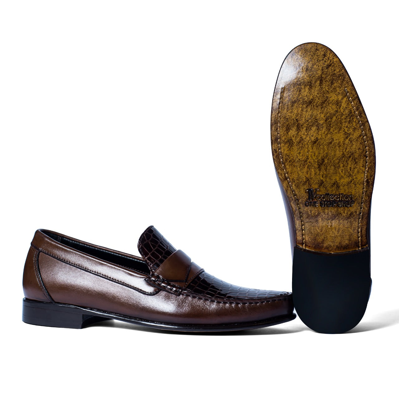 Men's Patient Pattren Toe loafer shoes-TnV Collection