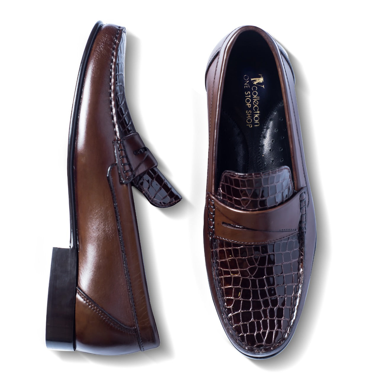 Men's Patient Pattren Toe loafer shoes-TnV Collection