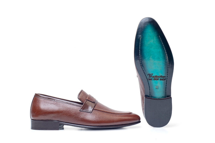 HS-0014 brown leather shoe(P)