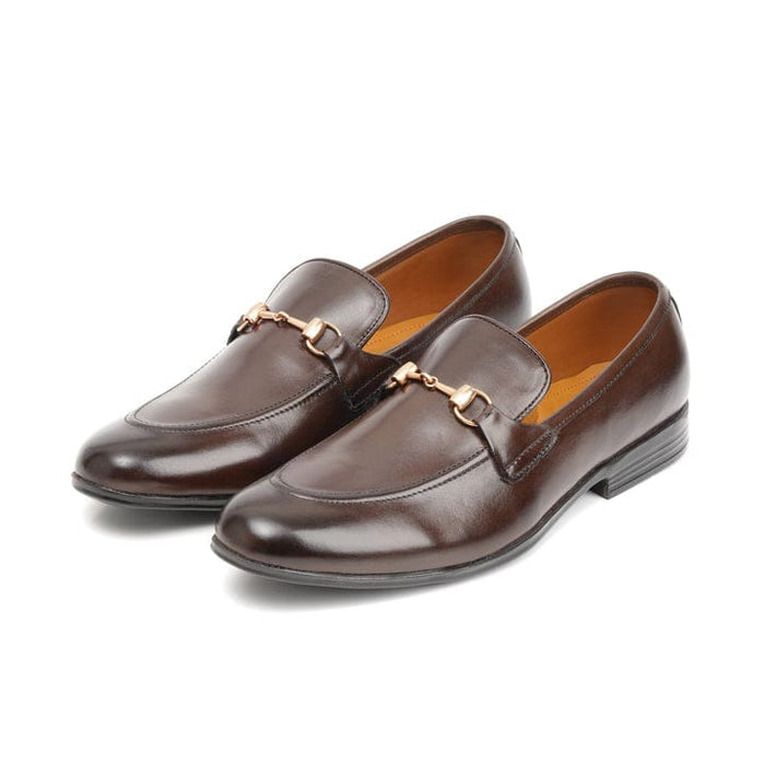 SEMI FORMAL SHOES LEATHER DARK BROWN(P)