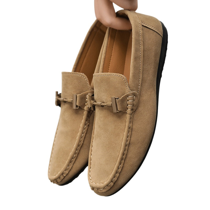 Spring and autumn social guy casual shoes trendy shoes Doudou shoes men lazy shoes cover feet and pedal men's shoes cross-border