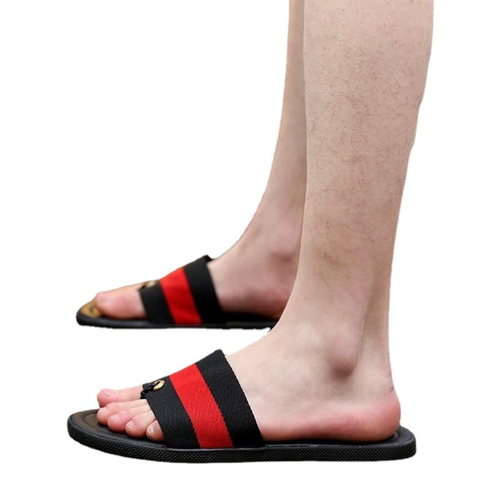 Men's Slippers 2025 New Trendy Summer Outerwear Anti-Slip Sandals Internet Celebrity Personalized Outdoor Casual Beach Sandals