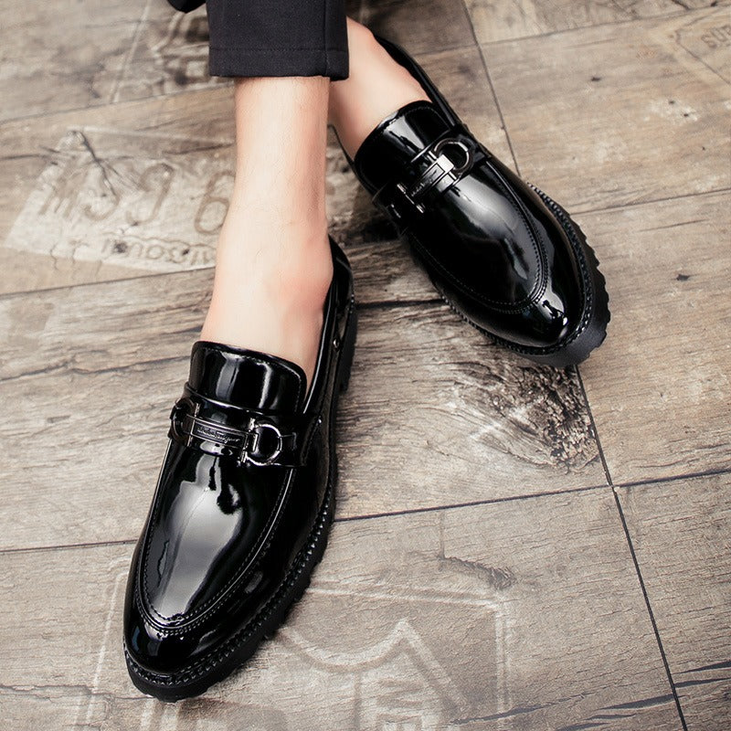 Men's Black Leather Formal Shoes, Style 2983