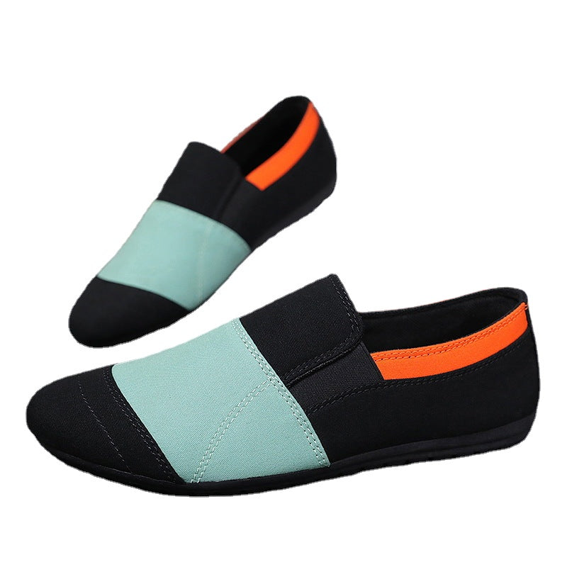 2024 summer new bean shoes men's Korean version of a hundred lazy shoes a foot of social tide shoes casual breathable cloth shoes