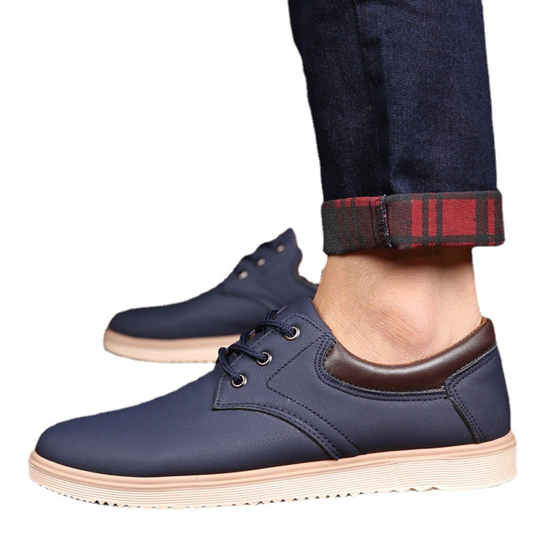 Men's Black Leather Casual Shoes, Style 1527