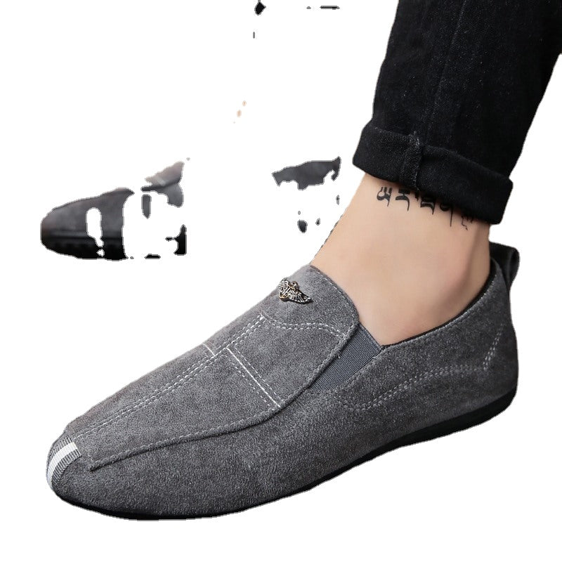 Men's Black Loafers, Breathable, Style 1335