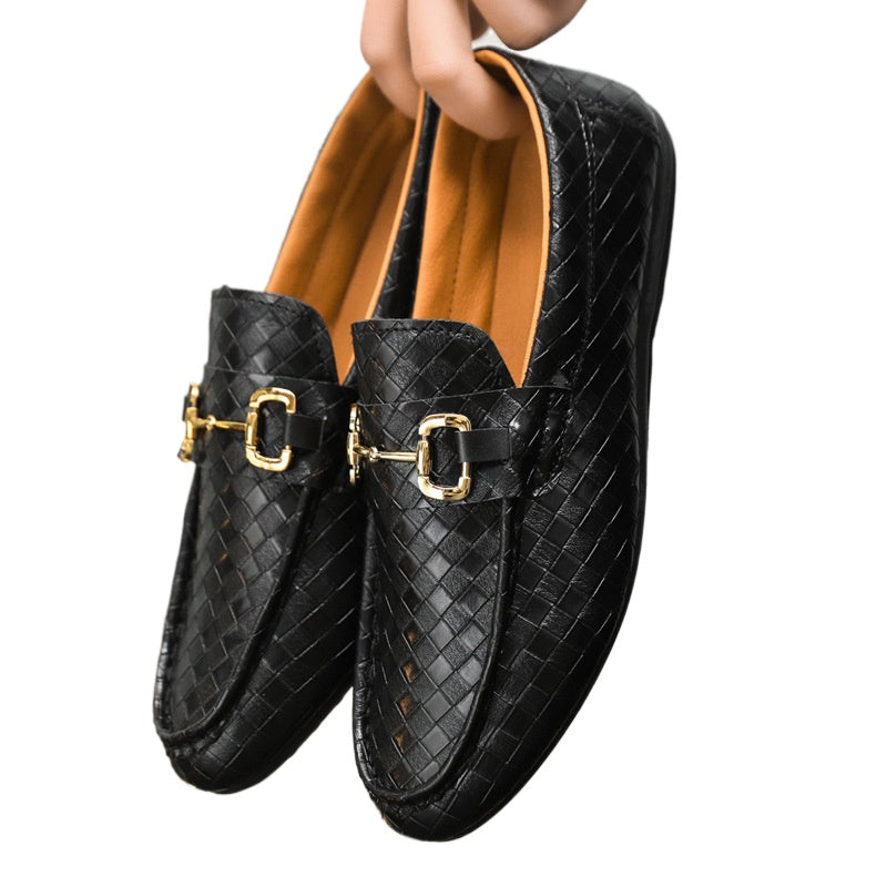 Spring and autumn social guy casual shoes trendy shoes Doudou shoes men lazy shoes cover feet and pedal men's shoes cross-border