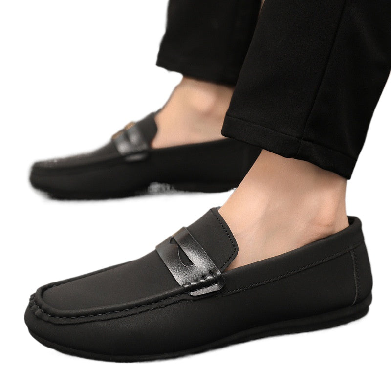 Spring and summer casual shoes trendy shoes men's foot-fitting Doudou shoes men's lazy shoes foot-fitting trend one-pedal men's shoes cloth shoes