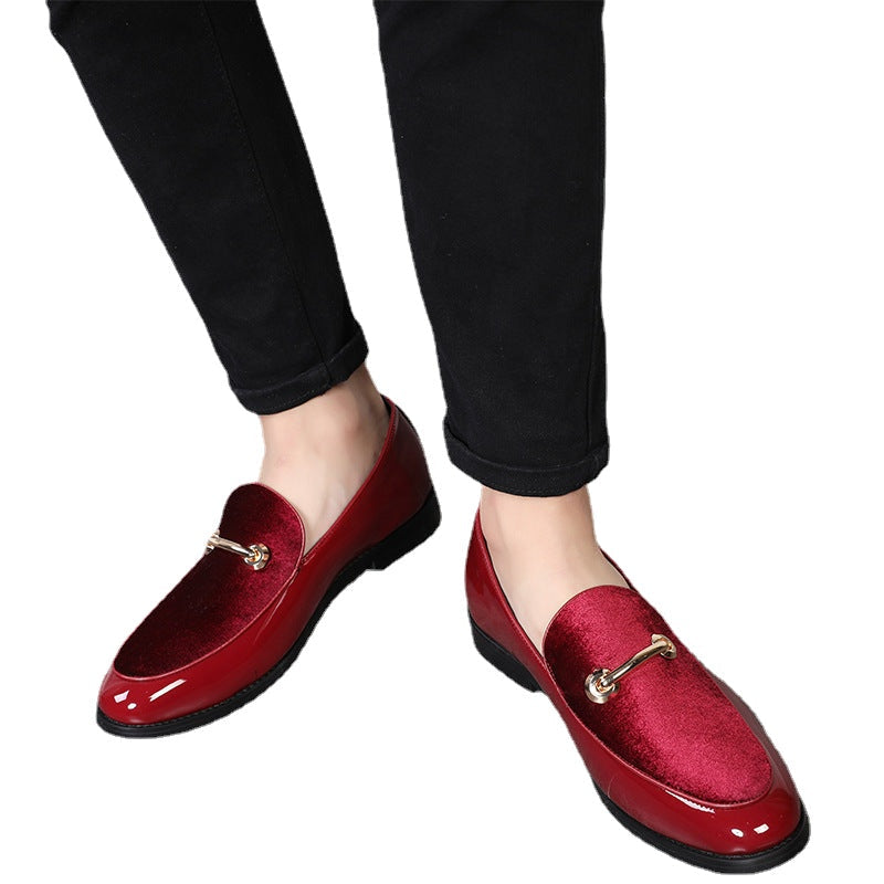 Men's Red Leather Casual Shoes – Wedding – Style 89