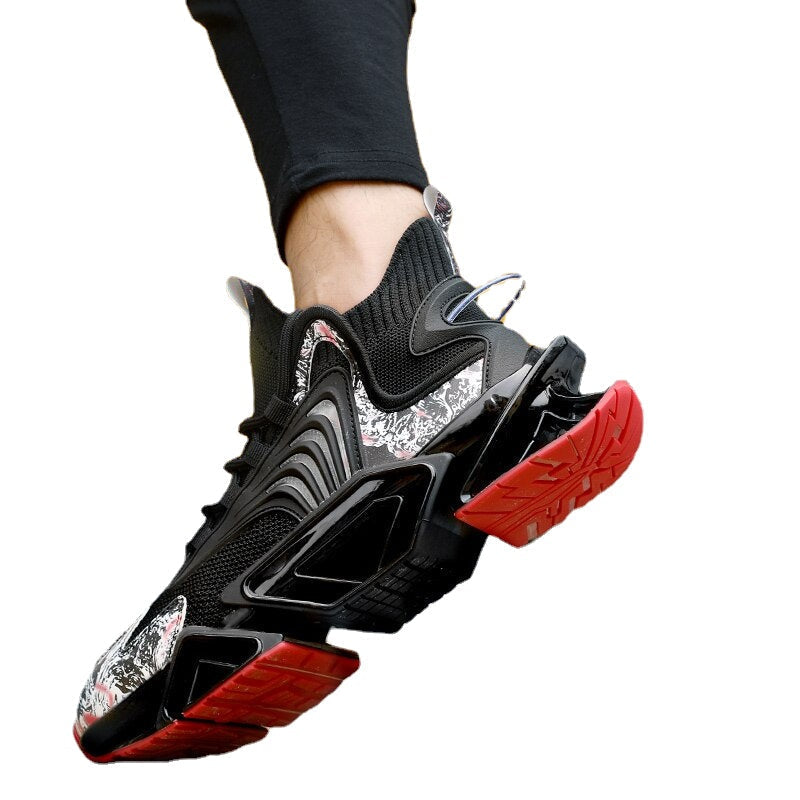 Men's Gold Mesh Sneakers, Breathable