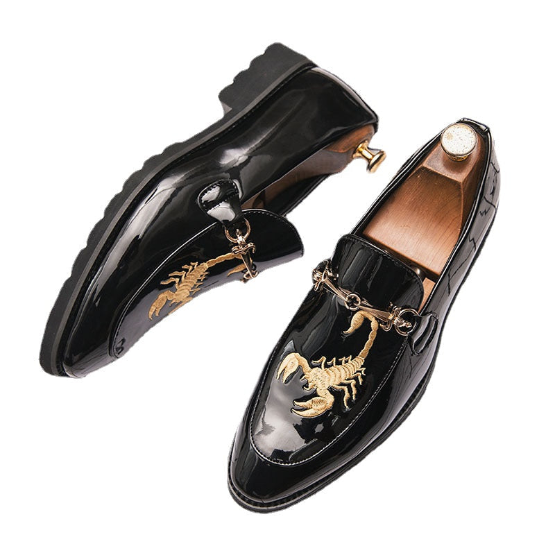 Men's Leather Formal Shoes, Embroidered, Style 1255