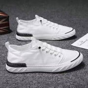 Summer men's shoes, breathable, thin, white sneakers, canvas shoes, trendy, versatile, casual, lazy, slip-on trendy shoes