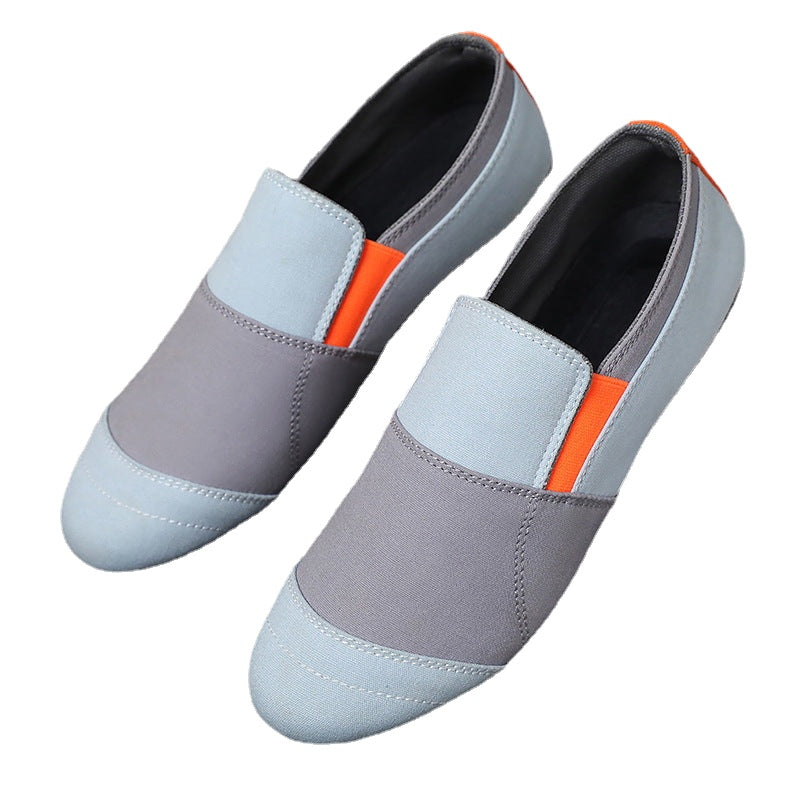 2024 summer new bean shoes men's Korean version of a hundred lazy shoes a foot of social tide shoes casual breathable cloth shoes