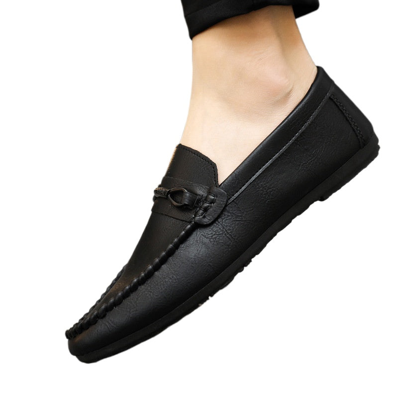Loafers men's Korean version breathable driving shoes men's 2024 summer new casual leather shoes men's tide versatile lazy tide shoes