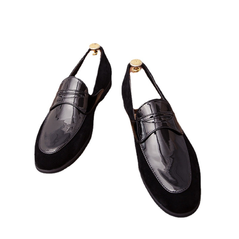 Men's Black Leather Formal Shoes, British Style, Style 6647