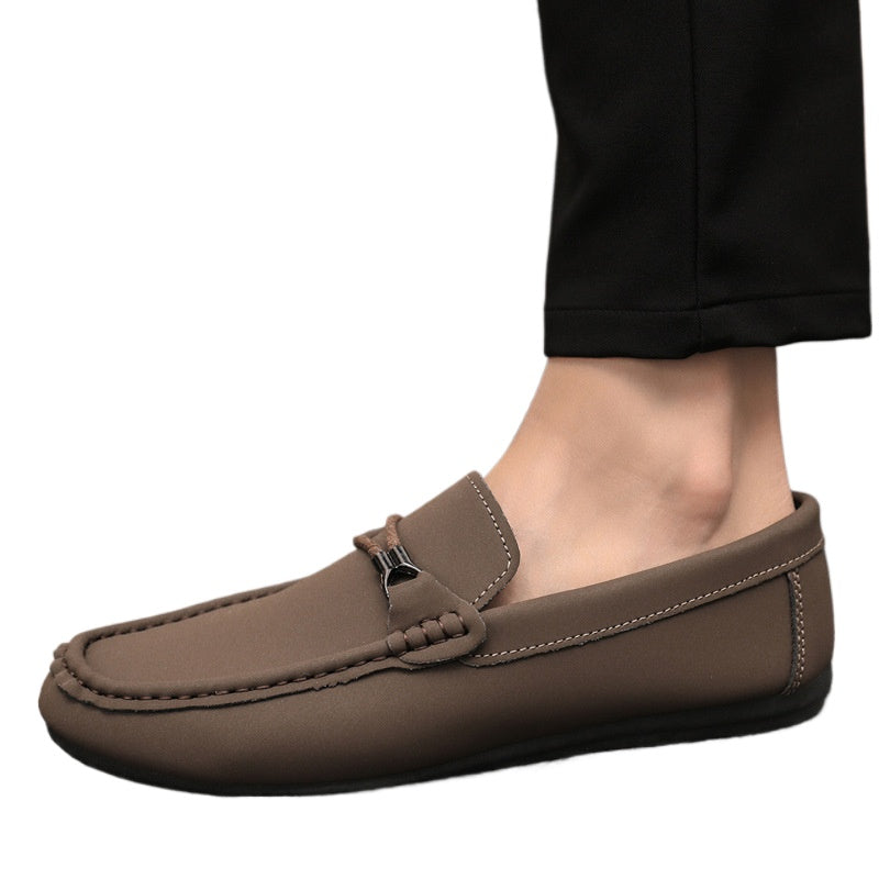 Spring and summer casual shoes trendy shoes men's foot-fitting Doudou shoes men's lazy shoes foot-fitting trend one-pedal men's shoes cloth shoes