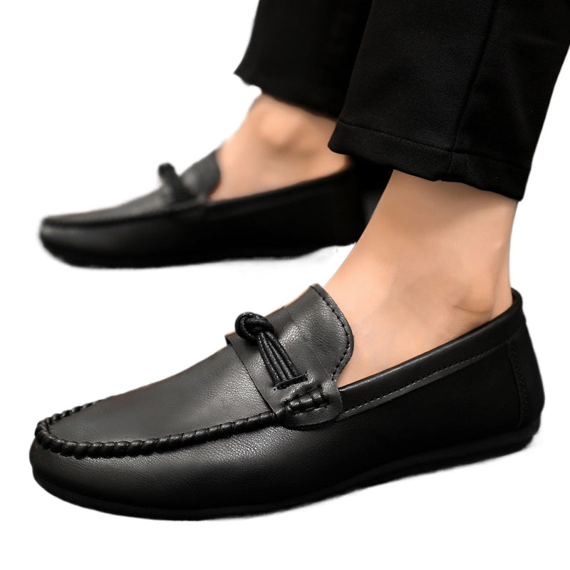 Spring society guy casual shoes trendy shoes Doudou shoes men's lazy shoes cover feet one pedal men's shoes foreign trade large size