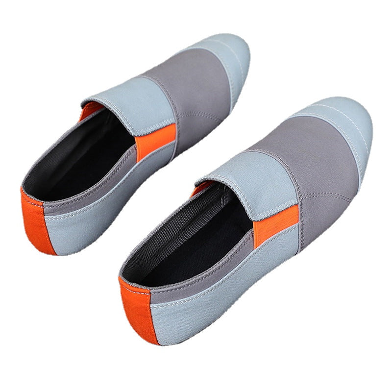 2024 summer new bean shoes men's Korean version of a hundred lazy shoes a foot of social tide shoes casual breathable cloth shoes