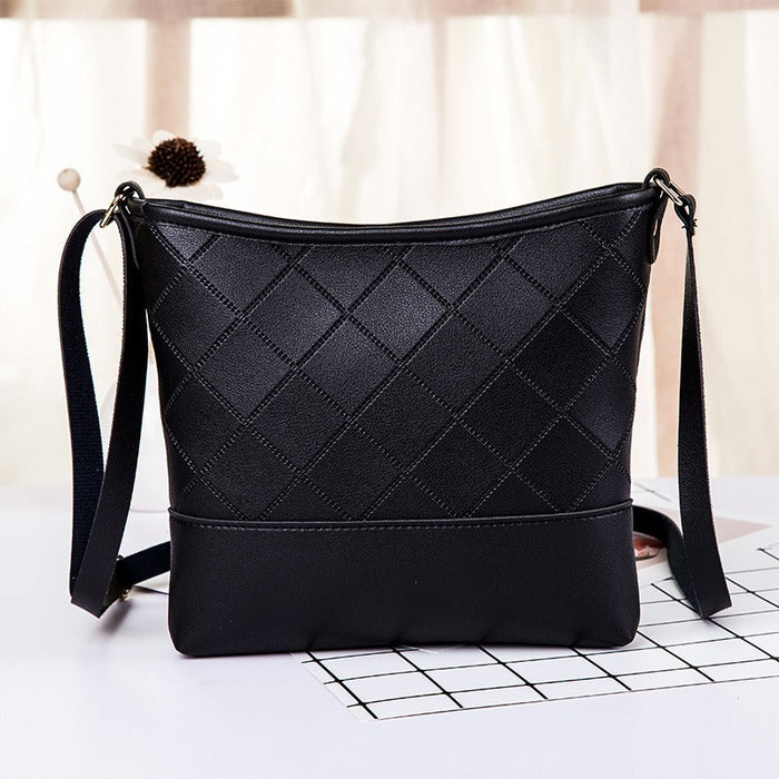 Ladies bag Korean version of the rhombus shoulder hobo bag foreign trade wholesale 2025 summer and autumn new bucket crossbody bag(P)