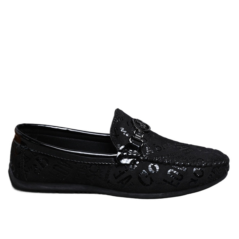 Summer soft leather work non-slip men's loafers Doudou shoes men's one-pedal lazy shoes men's shoes simple wedding groom