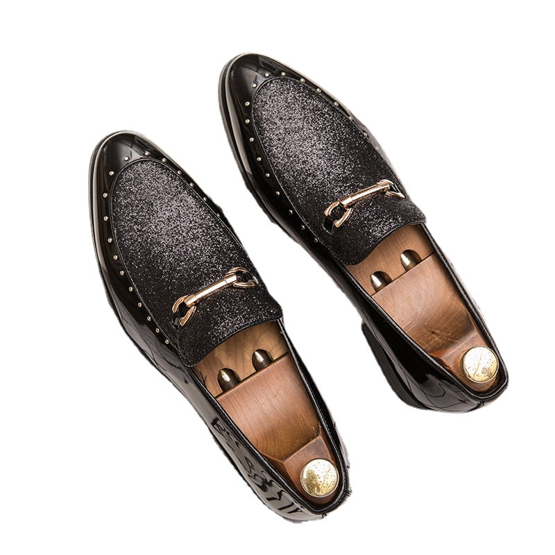 Men's Black Formal Shoes, Pointed Toe, Style 4599
