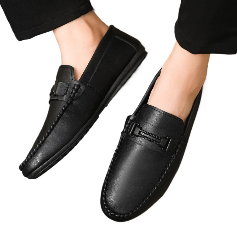 Spring and summer casual shoes trendy shoes men's foot-fitting Doudou shoes men's lazy shoes foot-fitting trend one-pedal men's shoes cloth shoes