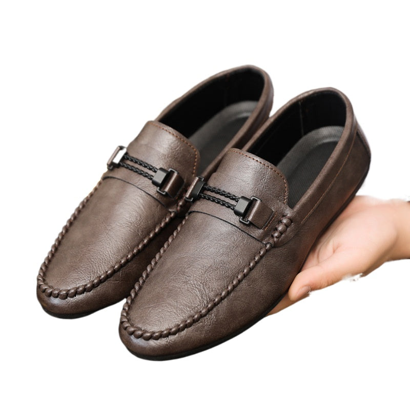 Spring and summer casual shoes trendy shoes men's foot-fitting Doudou shoes men's lazy shoes foot-fitting trend one-pedal men's shoes cloth shoes