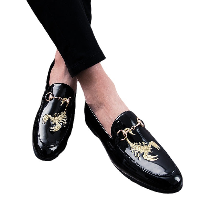 men's pointed-toe leather shoes foreign pointed-toe leather shoes men's feet trend hair stylist men's leather shoes casual