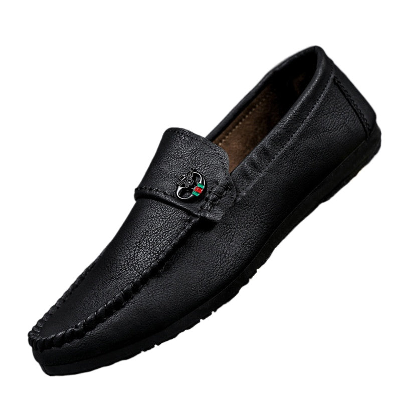 British 2024 new breathable lazy loafers one pedal summer Korean version fashion versatile Doudou shoes men's casual