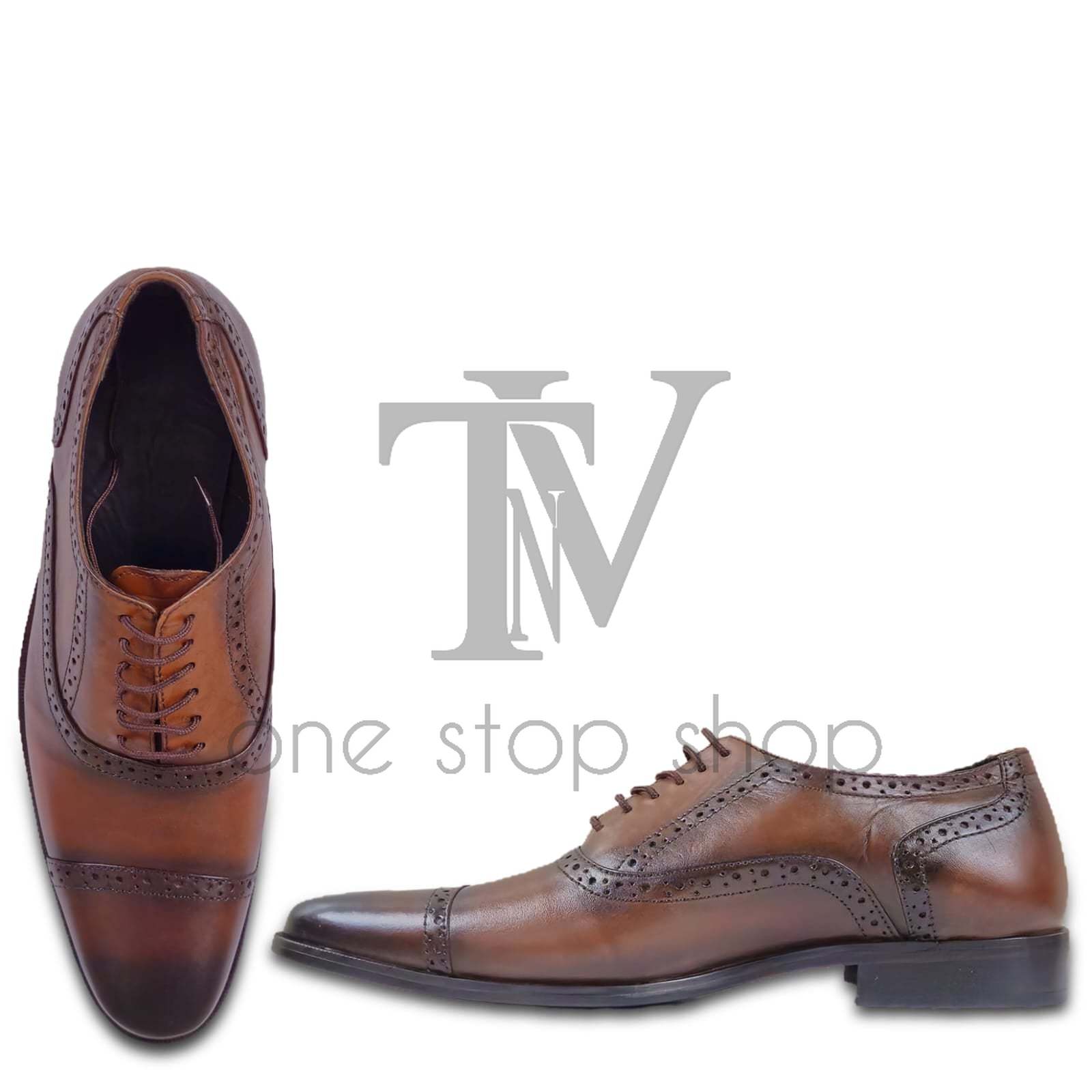 Men's Brown Leather Shoes, Style 2263