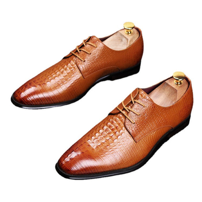 Leather men's pattern casual shoes(P)
