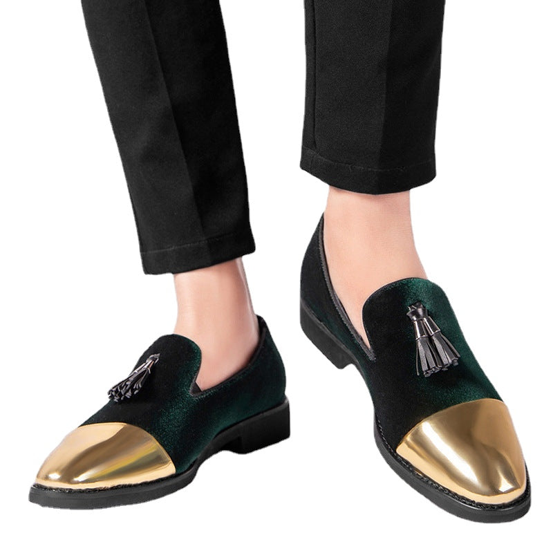 Men's Black Leather Formal Shoes, Pointed Toe, Business, Style 4679