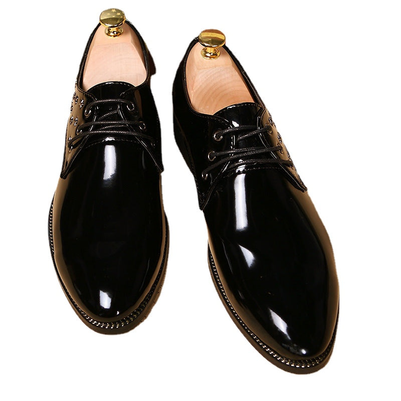 men's pointed business leather shoes