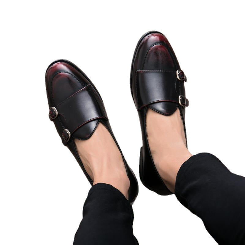 Men's Black Leather Moccasin Loafers