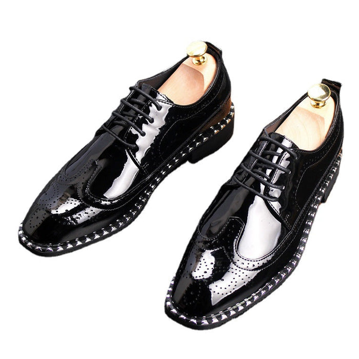 Golden Bright Face Hollow Air-permeable Shoes Youth Fashion Personality Hair