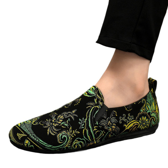 Spring society guy casual shoes trendy shoes Doudou shoes men's lazy shoes cover feet one pedal men's shoes foreign trade large size
