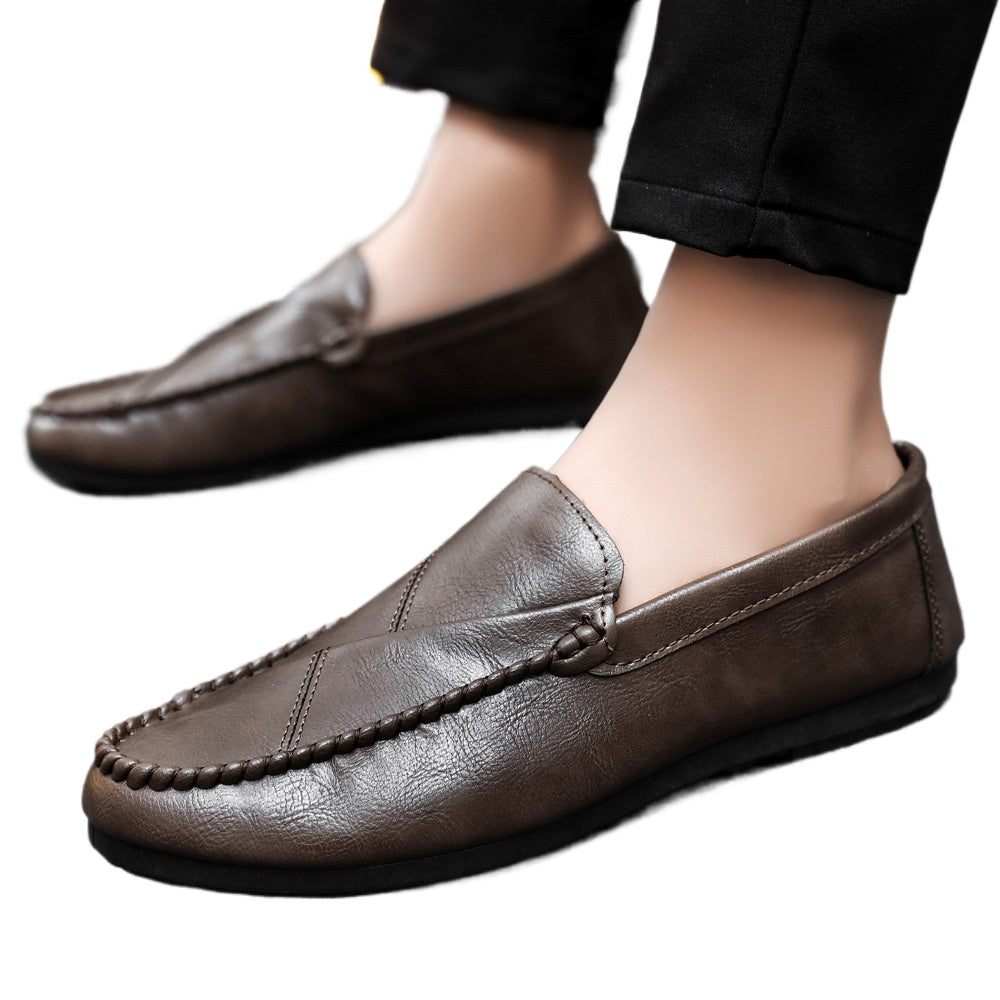 Lazy summer 2024 one-pedal loafers British trend Doudou shoes men's Korean version breathable new casual fashion