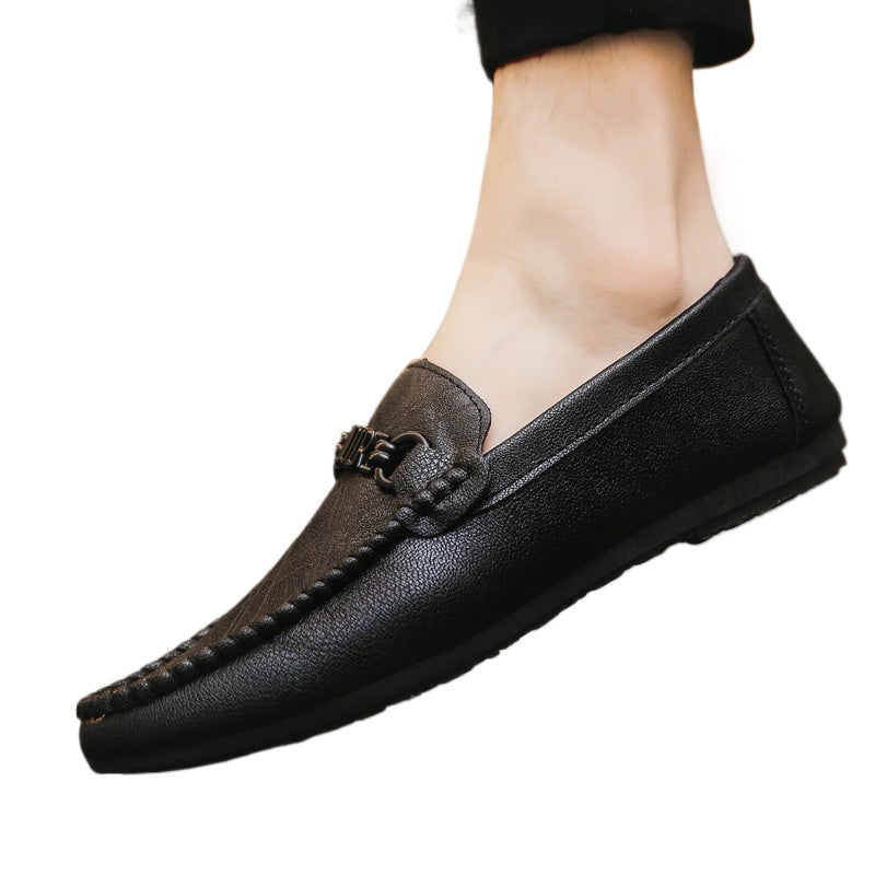 Summer Boys Black Casual Personality Loafers Male Students Kuaishou Reds Trend Shoes Social Lazy Shoes Male