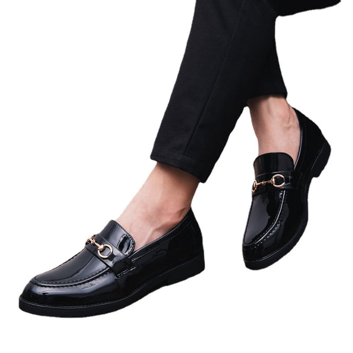2025 autumn new men's British style leather shoes teenagers casual shoes trendy wedding shoes single shoes men