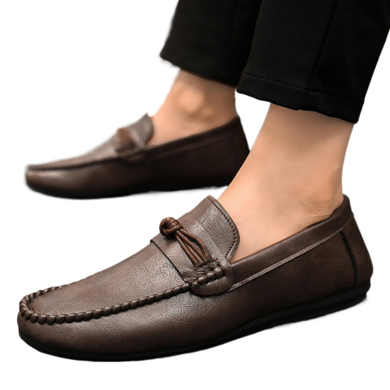 Spring society guy casual shoes trendy shoes Doudou shoes men's lazy shoes cover feet one pedal men's shoes foreign trade large size