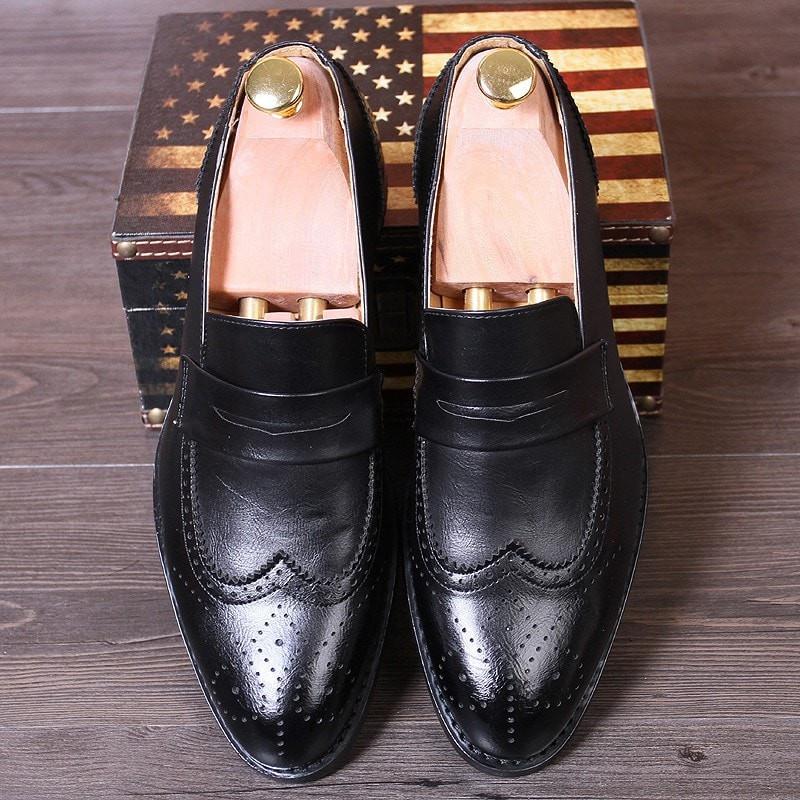 Fashion Walking Style Men Business Shoes March Expo 2023 Hot Selling Products Leather Dress Shoes