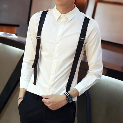 Youbo Men's Professional White Shirt Long-sleeved