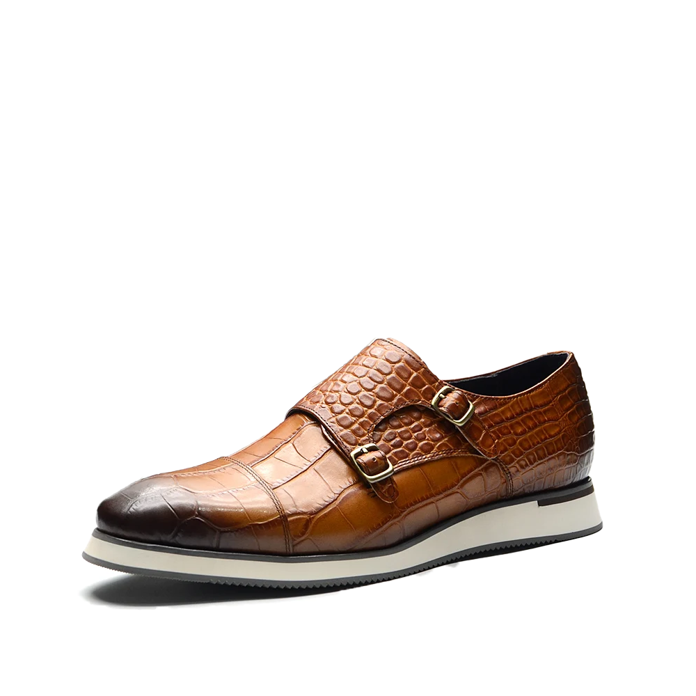 Strap Shoe Kore Double Buckle Embossed Skywalk TNV - No. 12