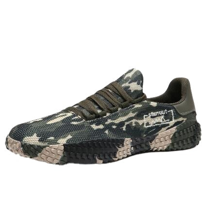2023 new foreign large size men's running shoes mesh breathable white shoes assault training running shoes
